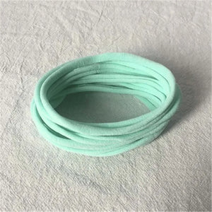 10-Pack Traceless Nylon Stretch Headbands for Newborns & Kids - Elastic Baby Hair Accessories