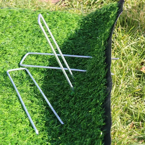 100-Pack 15cm U-Shaped Garden Stakes: Landscaping, Weed Barriers, Tent Anchors
