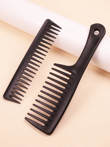 2-Pack Heat-Resistant Wide Tooth Combs for Wigs & Real Hair Styling, Anti-Static