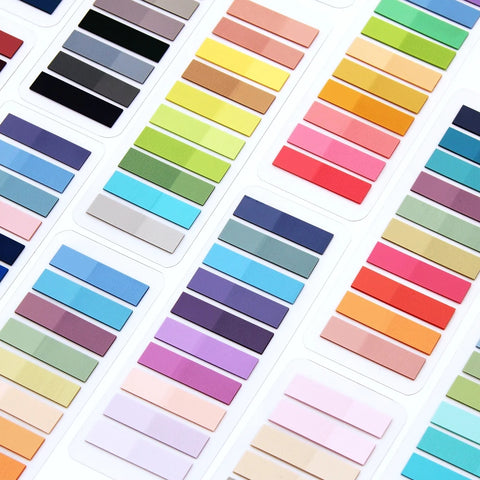 2400s Transparent Colorful Sticky Notes: Creative Self-Adhesive Index Memo Pads for Office & School Stationery