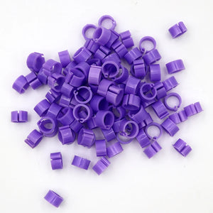 100-Pack 8mm Colored Bird Leg ID Bands for Pigeons Parrots
