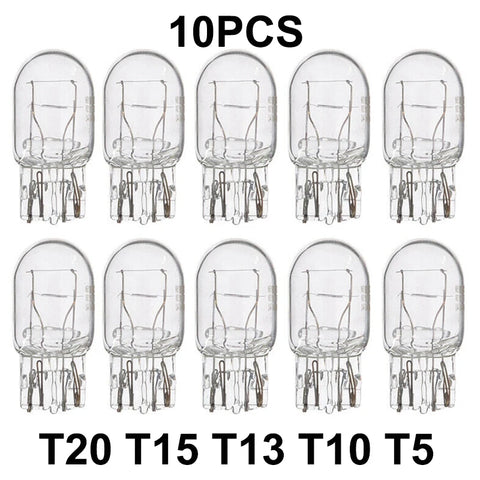 10pc 12V Halogen Bulbs T5-T20 7443 7440 Warm White Tail Signal DRL Daytime Lights