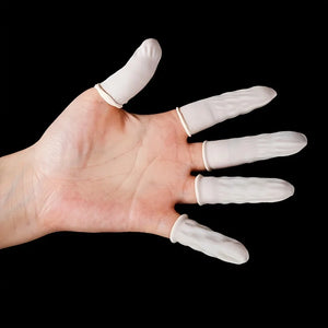 100pcs Disposable Latex Finger Cots Non-slip Anti-static Rubber Fingertip Gloves Durable Protectors