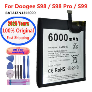 Doogee S98 Pro/S99 Battery 6000mAh In Stock + Tools - Replacement Mobile Phone Battery 2025