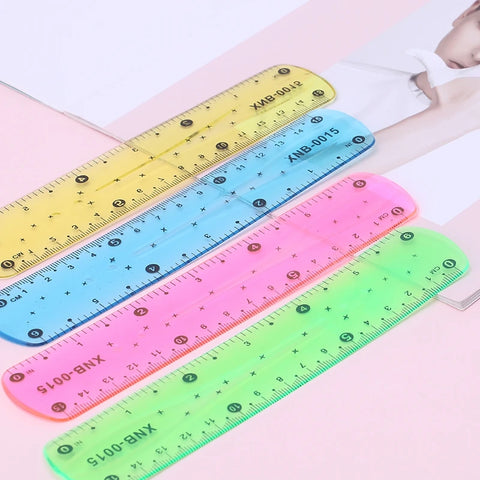 Flexible 15cm Soft Ruler Multicolour Creative School Stationery