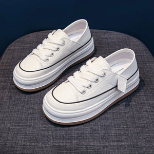 Women's Platform Sneakers 2025 - Fashion Lace-Up Walking & Running Shoes, Comfortable & High Quality