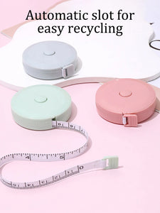 1.5m Portable Soft Tape Measure for Students, Sewing, Clothing, Auto Retract, Compact & Durable