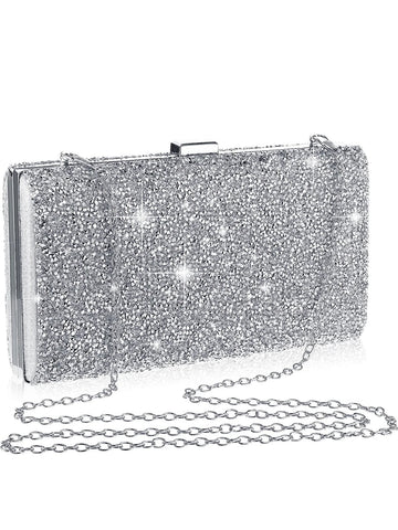 Elegant Sparkling Crossbody Bag for Women - Dinner, Wedding, Party Handbag with Water Diamond Design