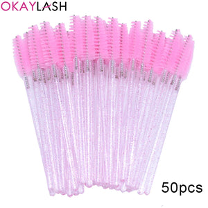 100-Pack Disposable Mascara Brushes Spoolie Wands for Lash Extensions & Makeup