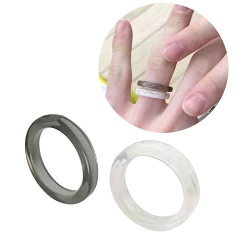 2x Y2K Style Acrylic Resin Rings - Fashion DIY Finger Jewelry Accessory