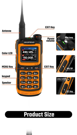 2025 Long Range Walkie Talkie 1000 Channel UHF VHF Ham Radio FM USB-C Charge Waterproof 2-Way Radio