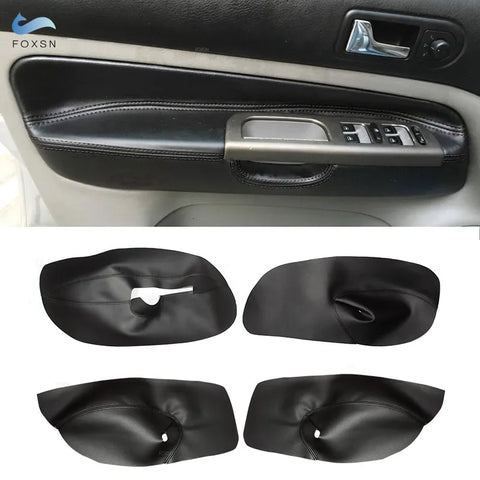 4-Door Soft Leather Armrest Cover for VW Golf 4, Bora, Jetta 1999-2005 Door Panel Skin Trim