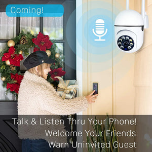 1080p Wireless Home Security Camera, 360° Smart Monitor, Night Vision, Remote Intercom, A7 HD Surveillance