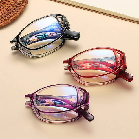 Folding Anti-blue Light Reading Glasses Portable Elegant Presbyopic Eyewear