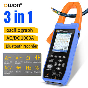 1000A AC/DC Current Clamp Ammeter Digital Oscilloscope with Bluetooth Recorder and Multifunction Tester