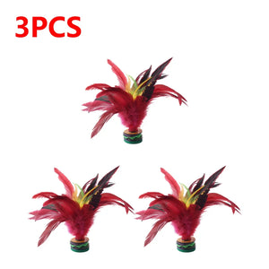 10-Pack Colorful Feather Jianzi Shuttlecocks 20cm – Portable Fitness Kick Game for Fun & Exercise