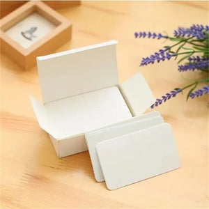 100pcs Kraft Blank Business/Message Cards - Thank You, Bookmark, Label, Learning Cards, Writing Paper