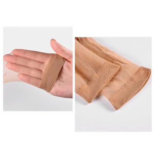 10 Pairs Transparent Thin Crystal Nylon Ankle Socks for Women Summer Fashion Skin Tone