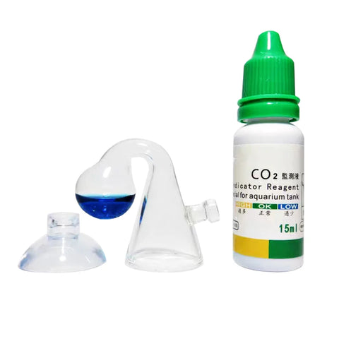 Aquarium CO2 Indicator Glass Tester Kit 15ml | Fish Tank Plants Monitor | DIY CO2 System Drop Checker