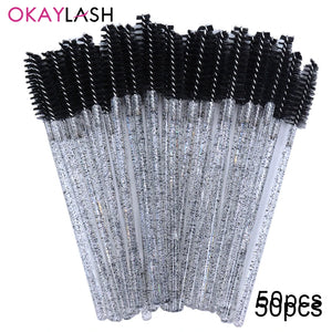 100-Pack Disposable Mascara Brushes Spoolie Wands for Lash Extensions & Makeup