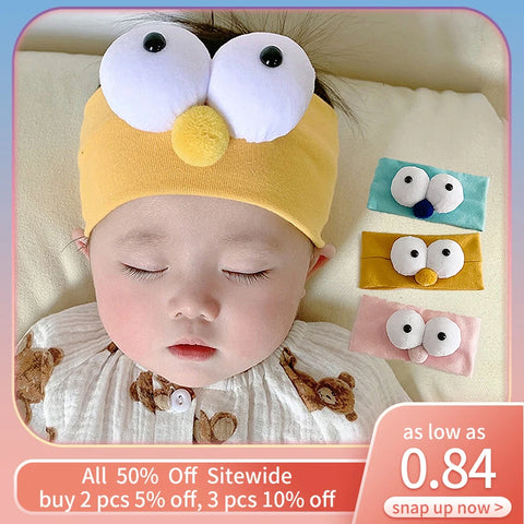 Big Eyes Cartoon Baby Hairband Soft Elastic Nylon Headband Cute Toddler Hair Accessories Headdress