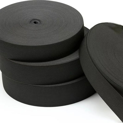 Black Elastic Band 10m for Wig Sewing, High Elasticity, Knitting, Spool