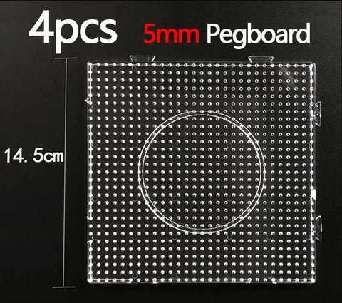 5mm Fuse Beads Pegboards: Square, Circle, Hexagonal Jigsaw Template for Craft & Educational Projects