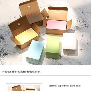 100pcs Kraft Blank Business/Message Cards - Thank You, Bookmark, Label, Learning Cards, Writing Paper