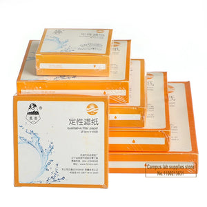 100pcs Lab Filter Paper Cotton Fiber 7cm-18cm Fast/Medium/Slow Qualitative Filtration
