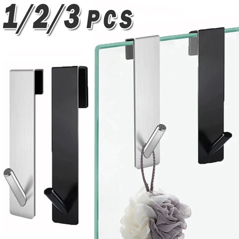 Door Mounted Towel Rack with Hooks & Storage - Maximize Bathroom Space