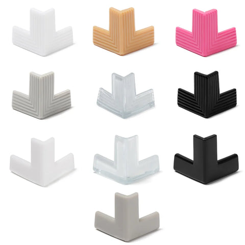 Clear Rubber Corner Guards 4pcs - Glass Table Edge Cushion Protector for Baby Safety