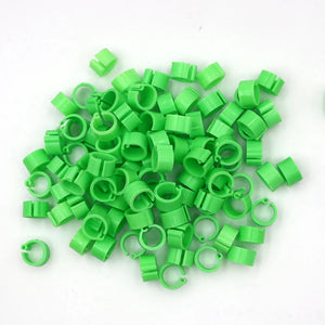 100-Pack 8mm Colored Bird Leg ID Bands for Pigeons Parrots