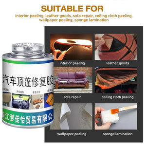 100ml Fast Dry Car Roof Liner Repair Glue for Fabric Leather Polyester Doll - Strong Adhesive