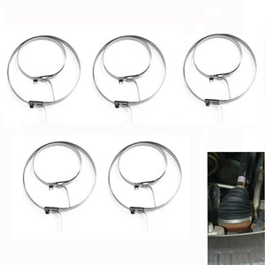 10 Pcs Stainless Steel CV Joint Boot Clamp Kit - Universal Axle Crimp Clips Set