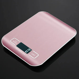 10kg Digital Kitchen Scale, Rechargeable, Stainless Steel, Precision for Cooking & Jewelry Weighing