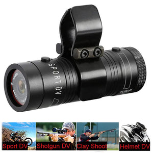 1080p Action Camera for Motorcycles and Bikes, Helmet Mount, Mini Sport DV Video Recorder, Outdoor Action Cam with Gun Mount