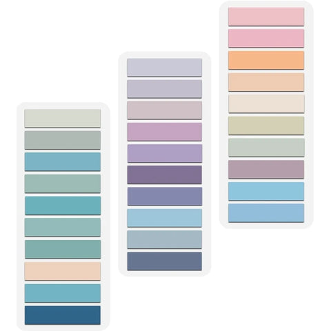 3 Pack 600 Pcs Sticky Note Page Markers, Reusable Index Tabs, Waterproof File Flags, Morandi Colors