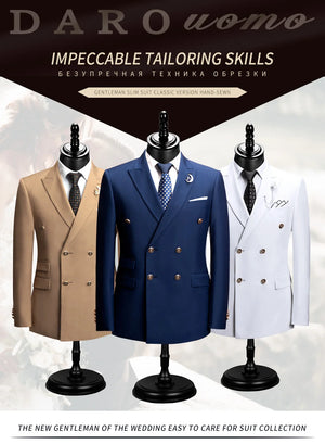 "2024 Men's Slim Fit Suit 2-Piece Set: Formal Business Wear (Jacket+Pants)"