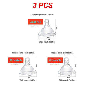 1-10 Pack Baby Pacifier Nipples Wide Bore Spiral Frosted Non-Irritating Thickened Safe Real-Feel