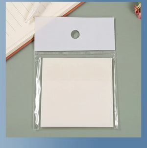 100 Sheets Clear Sticky Notes Pad - Transparent Note Paper for School & Office Stationery