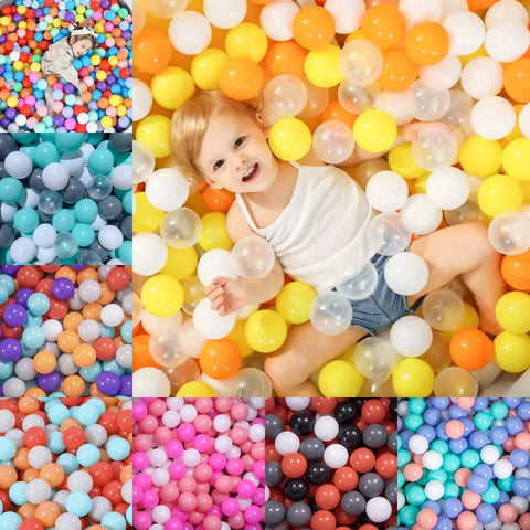 100pcs Eco-friendly Kids Play Balls for Ball Pit & Water Fun - Indoor Outdoor Use