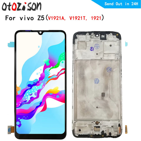 6.38" AMOLED LCD Display Touch Screen Digitizer for Vivo Z5 V1921A V1921T 1921 with Frame Assembly