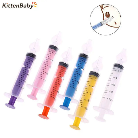 10ml Baby Nasal Aspirator Silicone Safe Nose Cleaner Syringe for Infant Newborns
