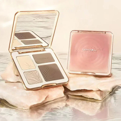 Contour & Highlight Palette - Matte & Shimmer Kit for Long-lasting Flawless Look