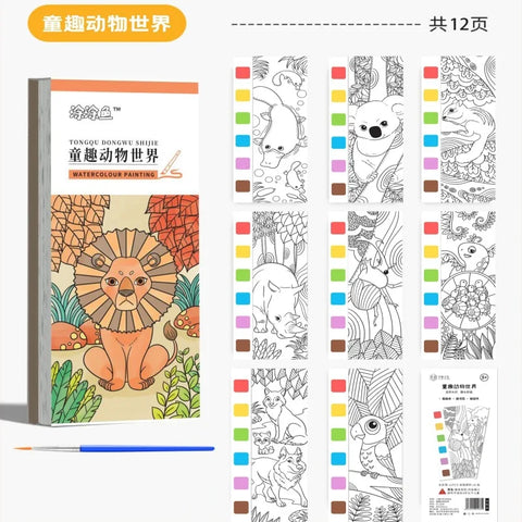 Beginner Watercolor Set with Brush Pens and Guidebook