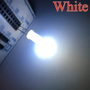 1000pcs 5mm Diffused LED Diodes, White/Red/Green/Blue/Yellow/Warm Light, 2-Pin 6000-6500K