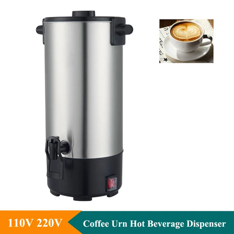 8L Stainless Steel Electric Coffee Urn 110v/220v 1000w Hot Beverage Dispenser For Cafes & Events
