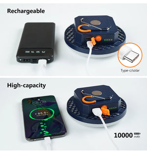 10,000mAh Rechargeable LED Tent Lantern Portable Emergency Camping Bulb Flashlight for Outdoor and Home