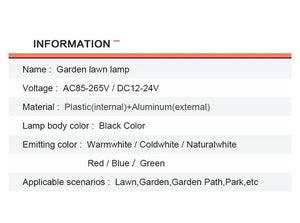 10-Pack LED Garden Lawn Lights Waterproof AC/DC Outdoor Spike Path Spotlights IP65 - 220V/110V/12-24V, 7W/5W