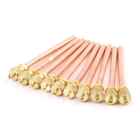 10pcs 2023 AC Refrigeration Access Valves - 6mm OD Copper Tube Fill Parts